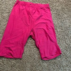 Charlotte Russe hot pink biker shorts